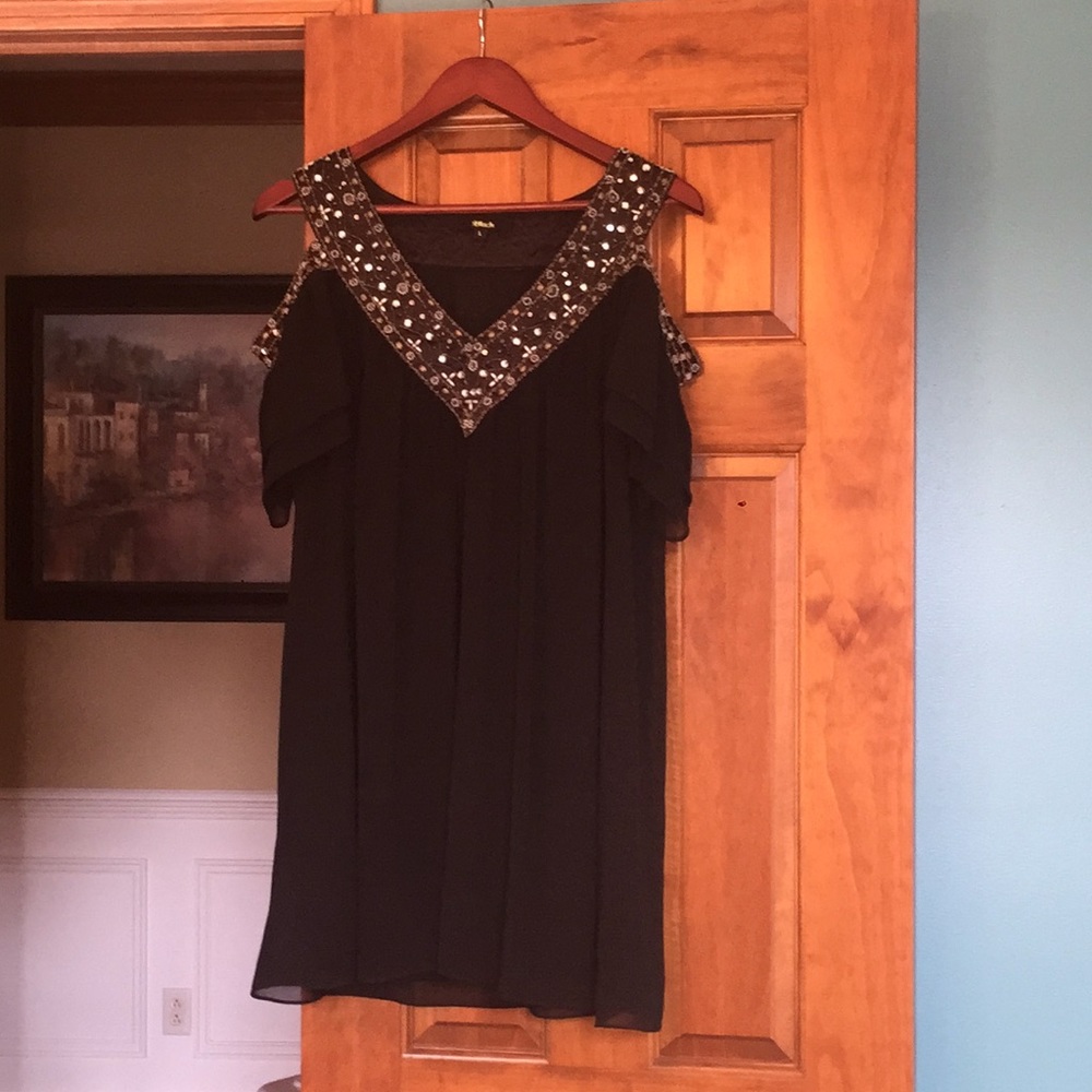 Black and Embellished Top